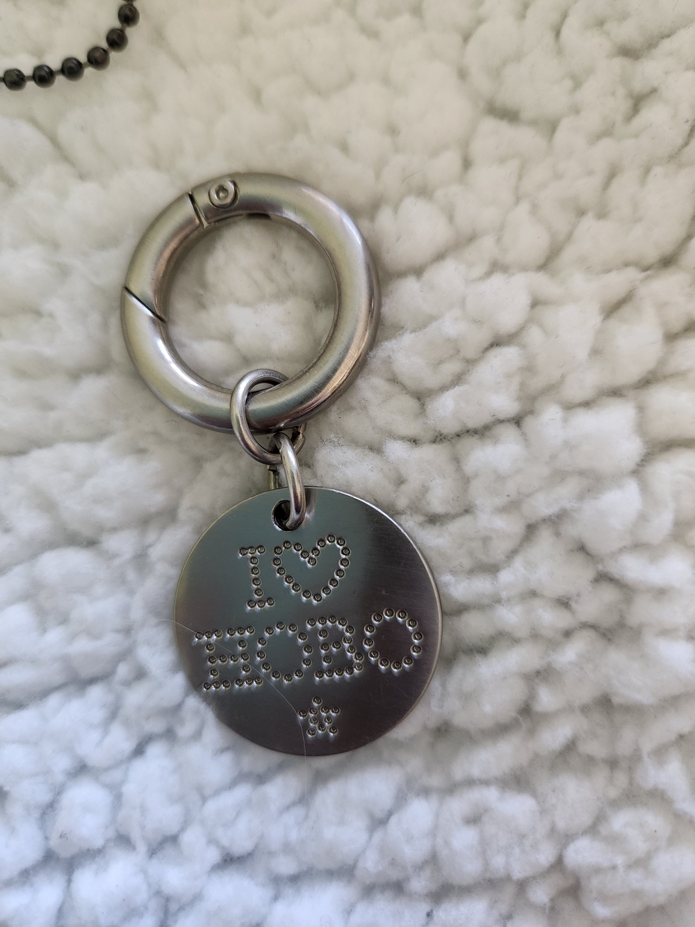 I ♥ hobo Silver Keychain Pendant